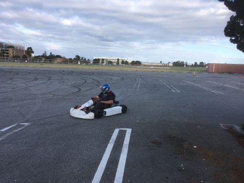 Jonny in go-kart